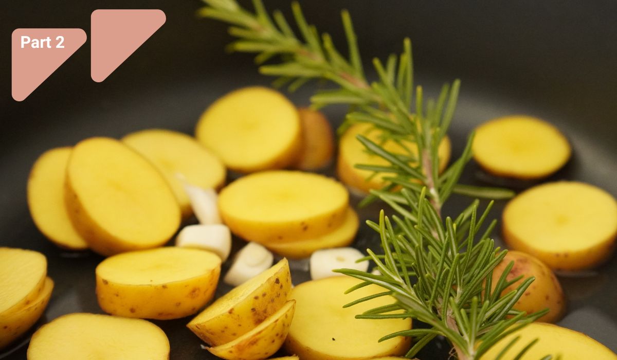 fresh potatoe with rosmarin 