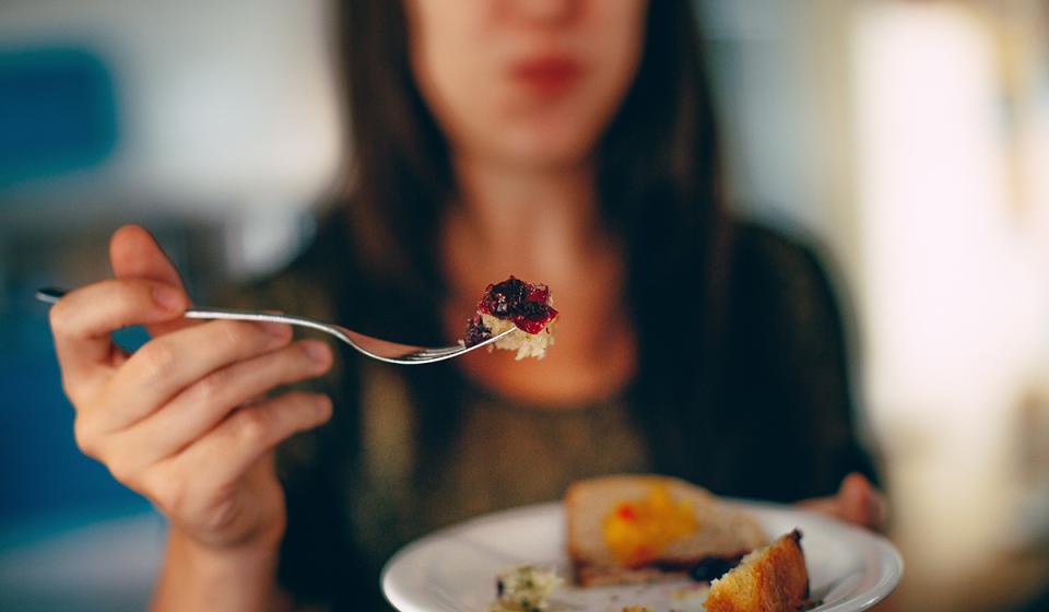 Woman with food