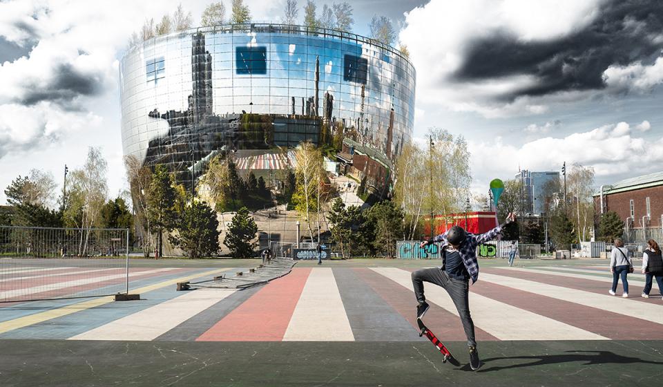 Young person on a skateboard